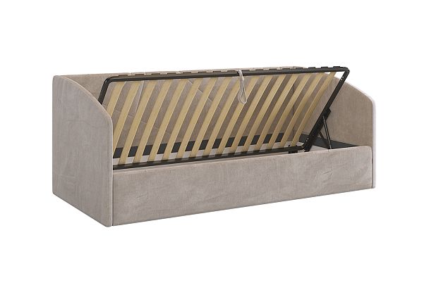 Кровать с подъемным механизмом Квест (Софа) 90х200 см KM.S-17.2763 латте (велюр) - Вид 4