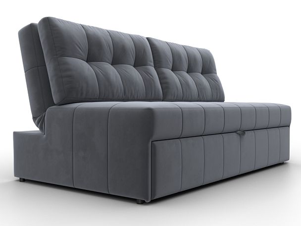 Диван прямой Лига-107 (160) Велюр серый - Вид 3