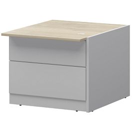Модуль завершающий низкий левый СМР-11.8 Белый/Кронберг 825x1000x750 Ресепшен Смарт - Фото предпросмотра