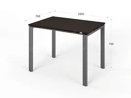 UNITY РМС7-10 ВЕНГЕ Стол на металлокаркасе прямой 1000х700х750 - Фото предпросмотра