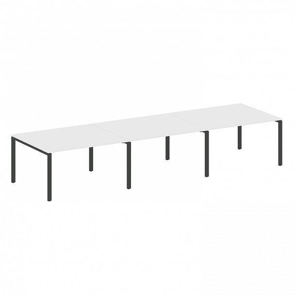 Стол для переговоров "Metal System" БП.ПРГ-3.3 белый/антрацит - Вид 1