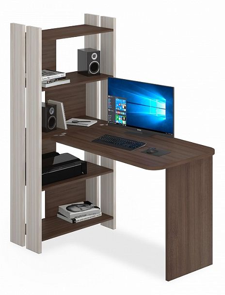 Стол компьютерный Домино Lite СТЛ-ОВ+С100Р Карамель/Шамони - Вид 1