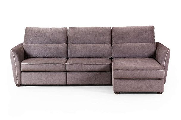 Marco диван-кровать с шезлонгом замша серый - Вид 2