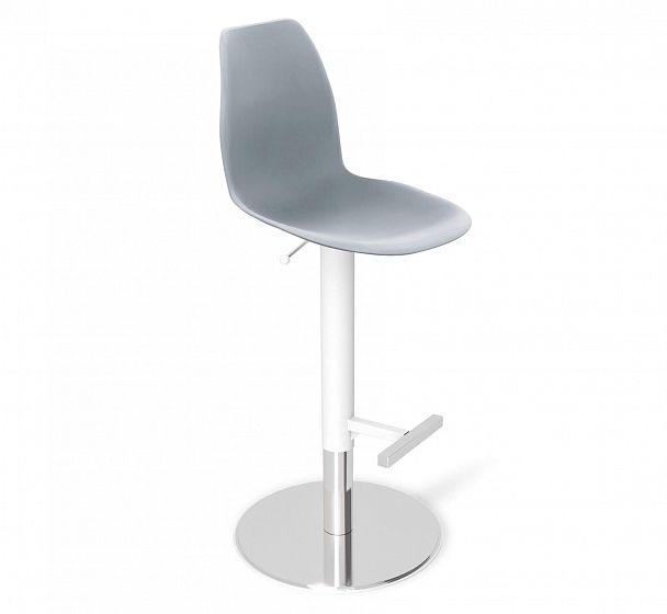 Стул барный SHT-ST29/S128 серый/хром/белый муар - Вид 2