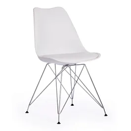 Стул Тулип Айрон Чаир/Tulip Iron Chair (мод.EC-123)/1 шт. в упаковке, металл/пластик, white (белый) - Фото предпросмотра