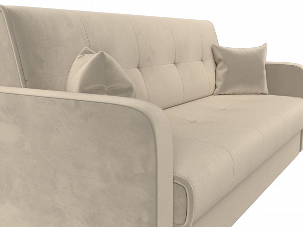 Диван книжка Надежда (полностью микровельвет бежевый) - Вид 4
