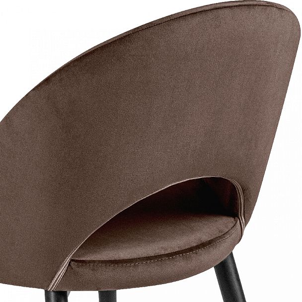 Комплект кухонных стульев Рэди коричневый велюр/черный, 2 шт. - Вид 10
