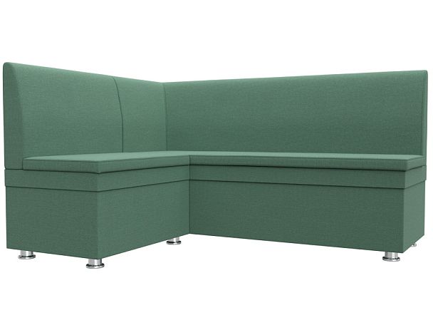 Диван кухонный угловой Уют левый угол Рогожка зеленый - Вид 1