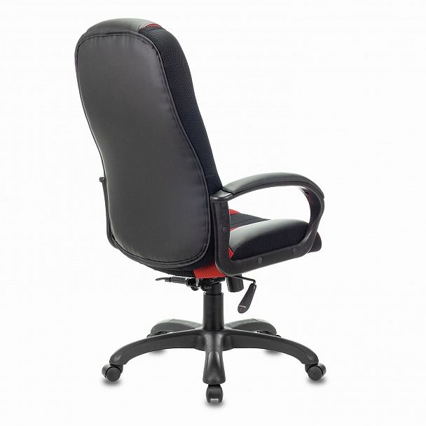 Кресло компьютерное BRABIX PREMIUM "Rapid GM-102", НАГРУЗКА 180 кг, экокожа/ткань, черное/красное, 532107 - Вид 6