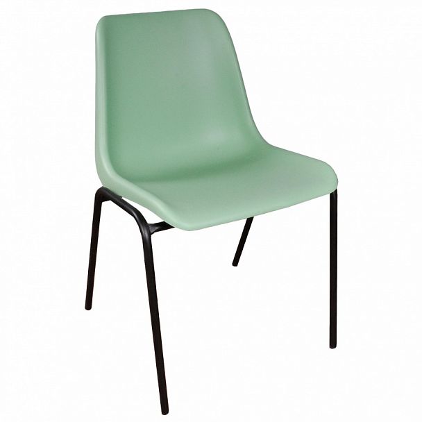 Стул Vicenza (4 ножки) Каркас черный, сине-зеленый, стопируемый - Вид 1