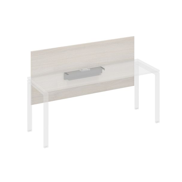 Экран настольный фронтальный большой для стола 180 с кабель-каналом A4 А4 Б 839 БП дуб / металлокаркас антрацит - Вид 1