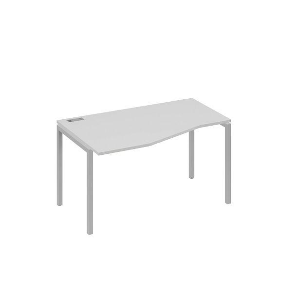 Стол эргономичный левый "Техно" на металлокаркасе DUE A4 А4 Б2 063 БП серый / металлокаркас серый - Вид 1