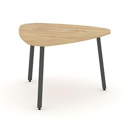 Стайл Проджект Стол переговорный SN-4.SPRG-71.3 Тиквуд Светлый/Металл Антрацит 1200*1200*750 - Фото предпросмотра