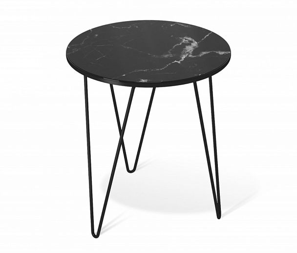 Столик кофейный Sheffilton SHT-CT27 черный муар/черный мрамор - Вид 1