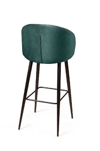 Стул барный Mont Blanc, бархат изумрудный 87 / черный конус - Вид 6