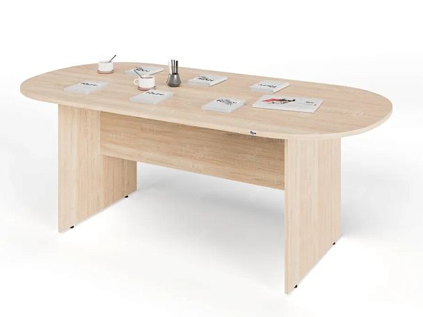 UNITY PКС-10/20 ДУБ СОНОМА Конференц стол овальный Универсальный 2000х1000х750 - Вид 2