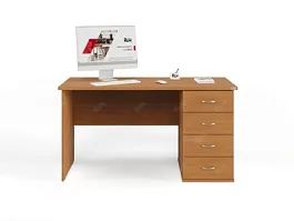 UNITY РС06-14 R ВИШНЯ Стол однотумбовый 1400х600х750 - Фото предпросмотра