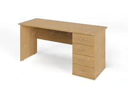 ЛАЙТ / LIGHT RRG007-16x6R Однотумбовый стол 160x60x75 Бук - Фото предпросмотра