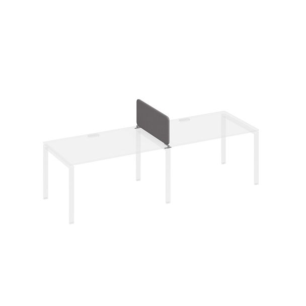 Экран настольный промежуточный мягкий с кронштейнами A4 А4 Б 874 серый / металлокаркас антрацит - Вид 1