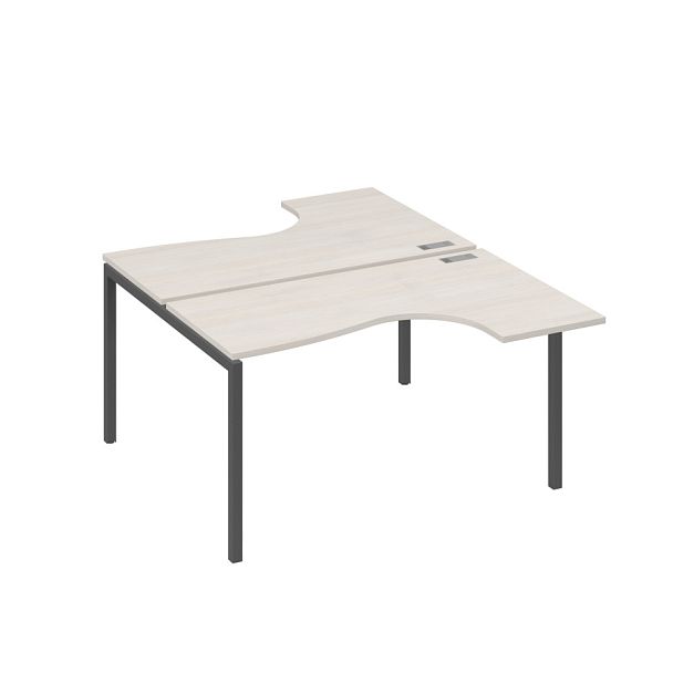 Станция каркас DUE столы (2х140) Классика A4 А4 Б2 181 БП дуб / металлокаркас антрацит - Вид 1