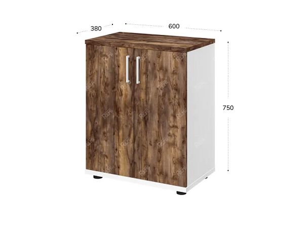 TANDEM RTD041-60-SH Тумба к столу универсальная 600х380х750 Таксония шоколадная/Белый - Вид 2