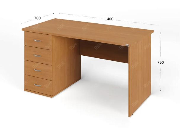 ЛАЙТ / LIGHT RLG008-14x7L Однотумбовый стол 140x70x75 Вишня - Вид 3