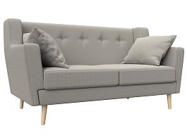 Диван кухонный прямой Брайтон 2 Рогожка бежевый - Фото предпросмотра