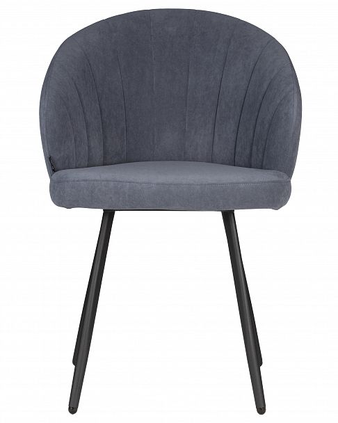 Стул обеденный DOBRIN NAOMI (ЭМАЛЬ ЧЕРНЫЙ МУАР велюр Catania Steel) - Вид 6