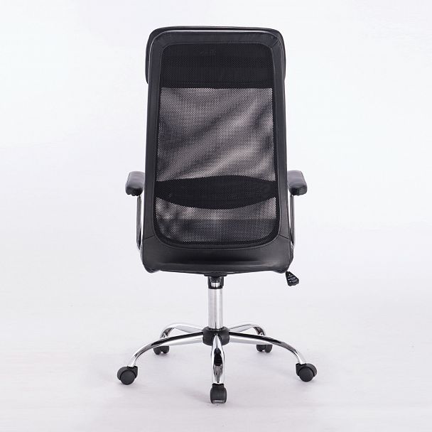 Кресло офисное BRABIX "Flight EX-540", хром, экокожа, сетка, черное, 531850 - Вид 6