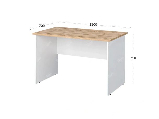 TANDEM RTD025-120-V Стол прямоугольный ун-й 1200х700х750 Вотан/Белый - Вид 2