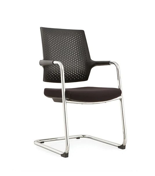 Кресло офисное / Стайл 2 CF / хром / черная ткань / спинка черный пластик - Вид 1