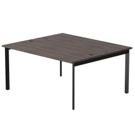 Бенч-система на 2 места Everprof EVO на металлокаркасе 1580х670(1370)x755 опоры 45гр Дуб Пасадена/Черный - Фото предпросмотра