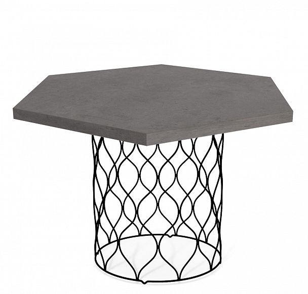 Столик журнальный SHT-TU49/TT20 70 ЛДСП черный муар/бетон чикаго темно-серый - Вид 2