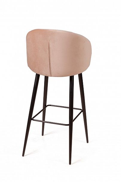 Стул барный Mont Blanc, бархат бежевый 5 / черный конус - Вид 7