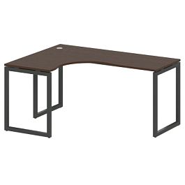 Metal System Quattro Стол криволинейный левый на О-образном м/к 40БО.СА-4 (L) Венге/Антрацит металл 1600*1200*750 - Фото предпросмотра