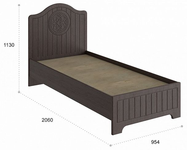 Кровать односпальная Монблан МБ-65К - Вид 2