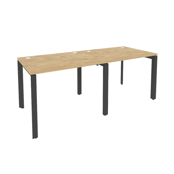 Onix Рабочая станция на П-образном м/к O.MP-RS-2.1.8 Тиквуд светлый/Антрацит металл 1960*800*750 - Вид 1
