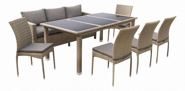 Набор уличный T365/S65/Y380B-W65 8PCS Light Brown 8Pcs - Вид 1