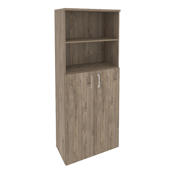 Onix Шкаф высокий широкий O.ST-1.6 Тиквуд темный 800*420*1977 - Вид 1
