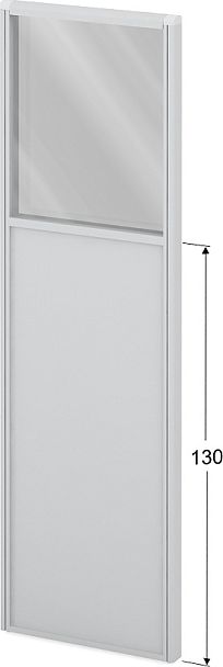 Модуль комбинированный "Мобильные офисные перегородки «Логика»"  ПК-ЛГ-МДК200х60/130С/Д-В1-301 серый - Вид 1