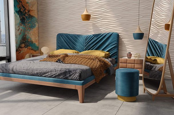 Пуф Sheffilton SHT-B8 морская глубина/золото - Вид 6