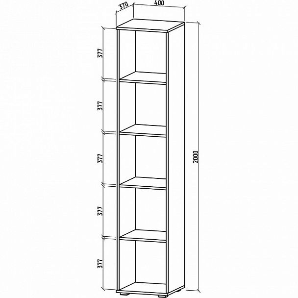 Стеллаж комбинированный Тунис-2 - Вид 2