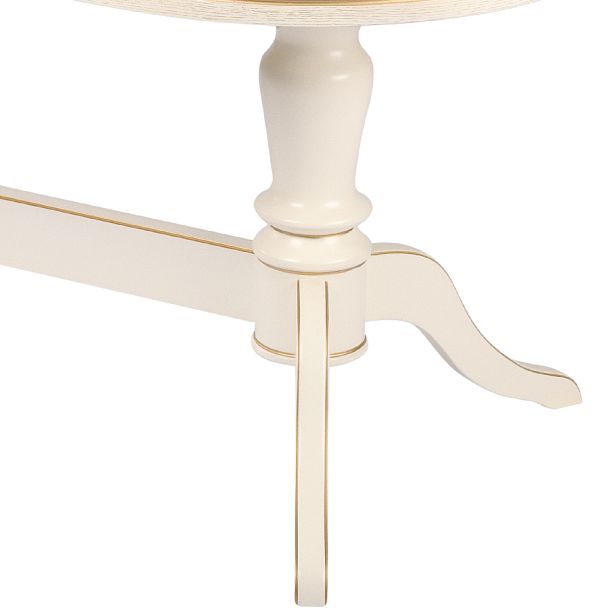 Стол деревянный раздвижной Арей 140(180)х80х76 Слоновая кость с золотой патиной - Вид 8