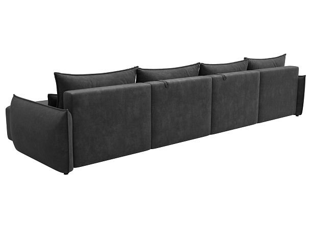 Диван П-образный Лига-051 НПБ Лонг Велюр серый - Вид 5