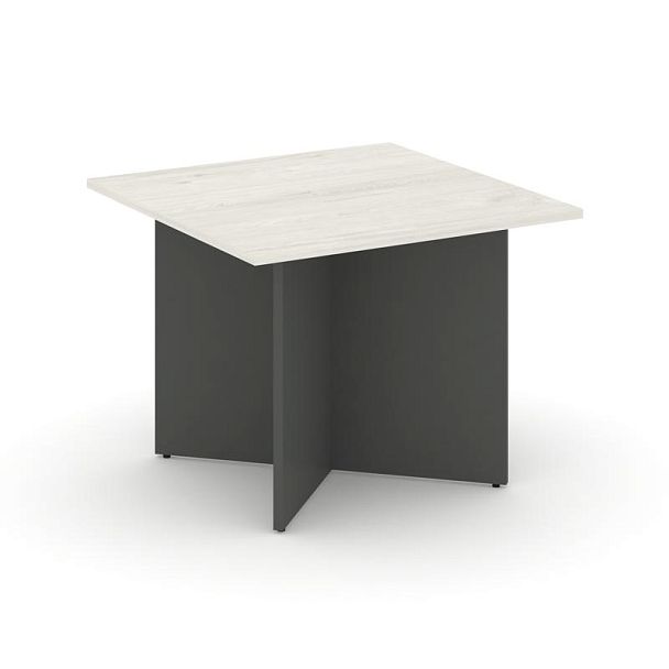 Стайл Проджект Стол переговорный квадрат. SN-D.SPRG-003 Дуб Наварра/Антрацит NEW 980*980*750 - Вид 1