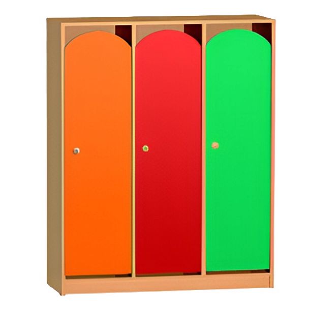 Шкаф детский 3-секционный на цоколе ШЛД-018 - Вид 1