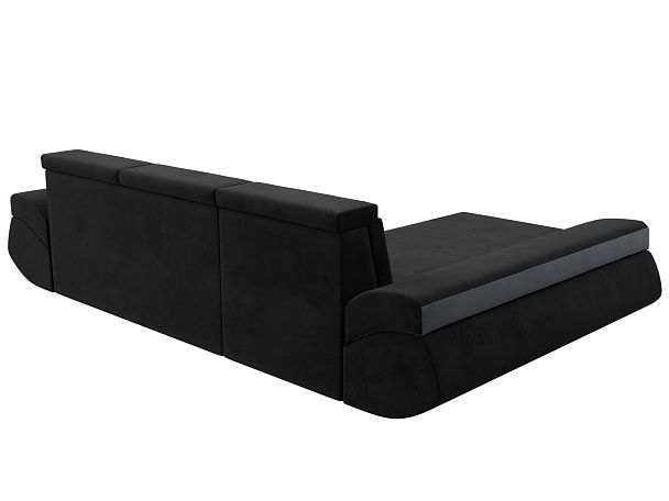 Диван угловой Лига-032 левый угол Велюр черный - Вид 6