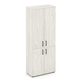 Стайл Проджект Шкаф высокий широкий SN.STS-104 Дуб Наварра/Черный Ручки 796*400*1982 - Фото предпросмотра