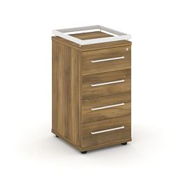 Rift Тумба приставная+рамка RF.TPR-002 Сандал Янтарный/Металл Белый 416*460*797 - Фото предпросмотра