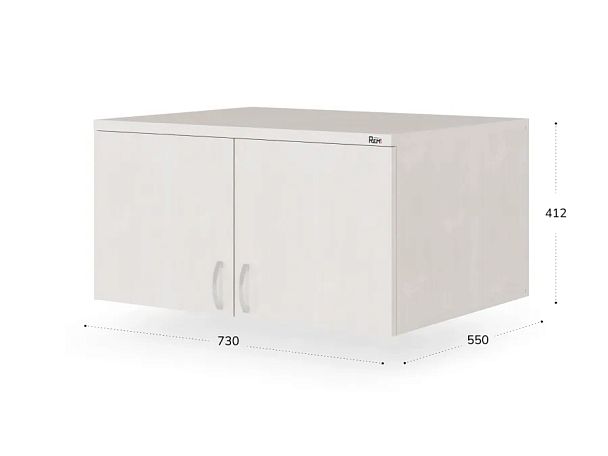 UNITY РАЗ-02Г ДУБ МОЛОЧНЫЙ Антресоль закрытая низкая 730х550х412 - Вид 2